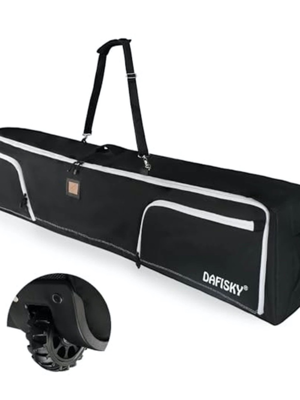 Dafisky Wheeled Padded Travel Snowboard/Ski Bag Black Item No 22183 NEW